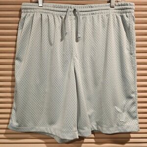 Playboy by PacSun Mens Mesh Basketball Shorts Grey Embroidered Bunny Logo Size M